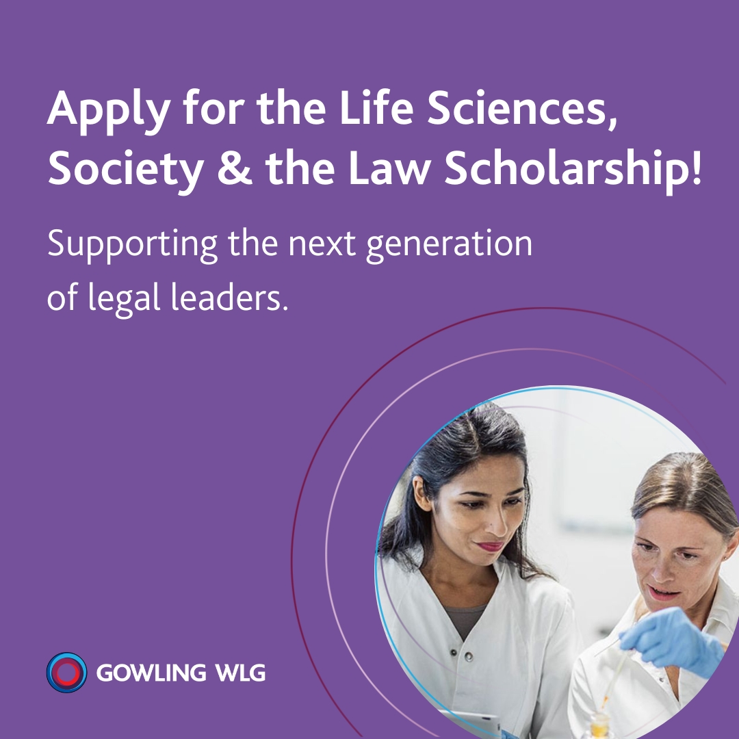 🚨 Hurry, time is running out! 🚨 Just one week remains to apply for our Life Sciences, Society & the Law Scholarship! 📚‍🔬 See the complete scholarship details and application form here ➡️ gowlg.co/3SQHVFb #CanadianLawStudents #LawSchool #LifeSciences