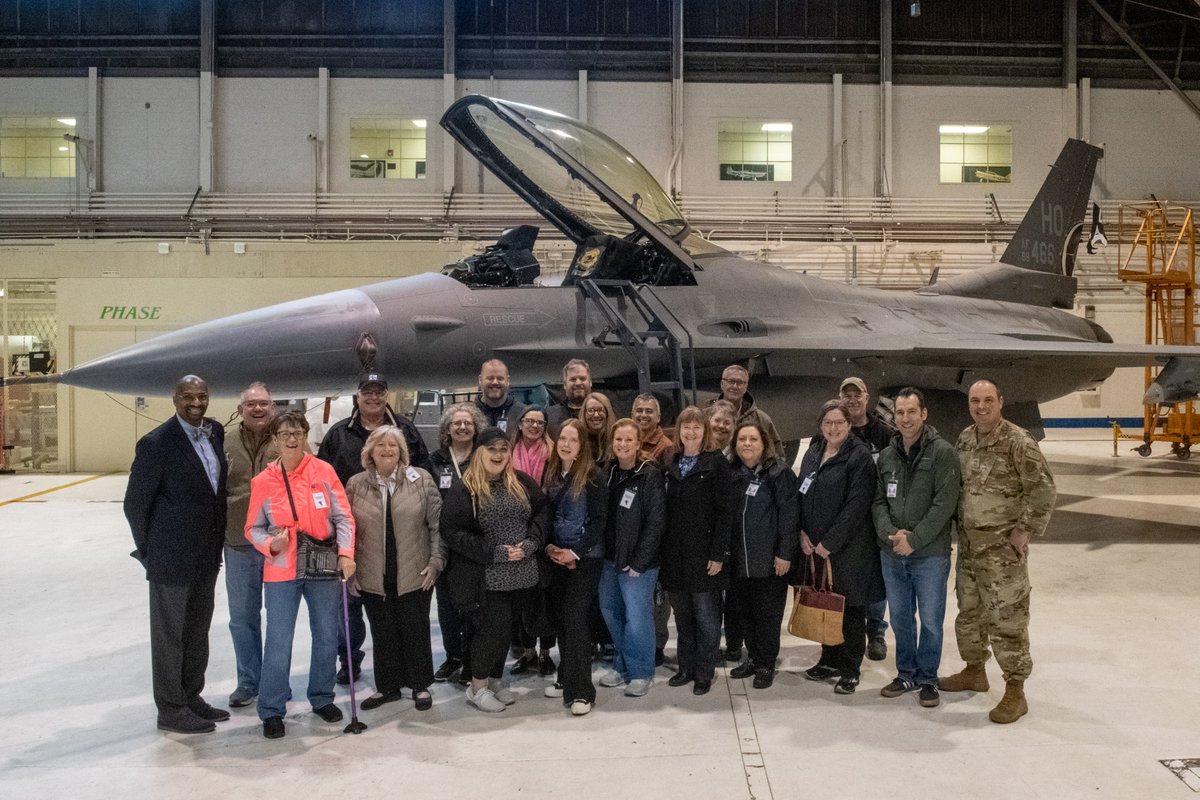 Thanks for stopping by for a tour @PMInstitute Northeast Indiana chapter! #leadership #F16 #airmen