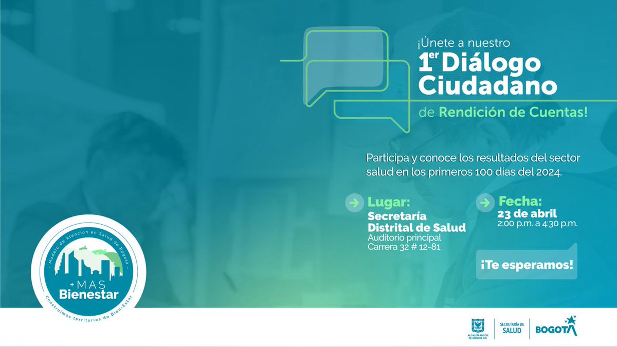 🔴Conéctate a nuestro primer Diálogo Ciudadano: #CuentasConSalud2024. Resultados del Sector Salud en los primeros 100 días del año. 👉🏽bit.ly/DiálogoCiudada…