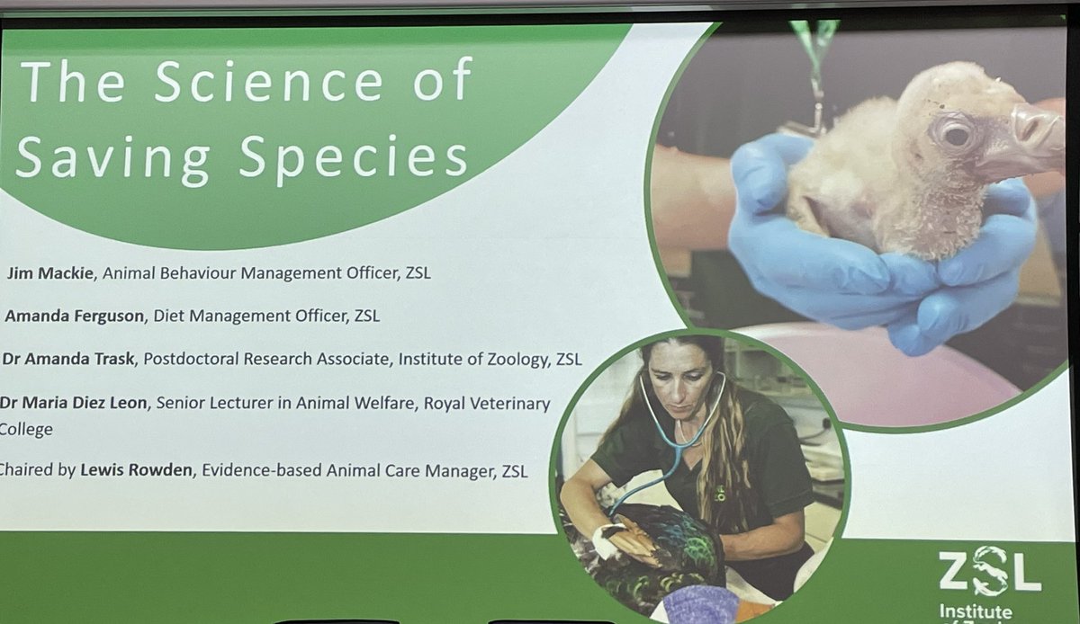 Fantastic, thought-provoking talks this evening @ZSLScience. I would have loved a whole evening per speaker to find out more about their research and case studies in detail but what a fabulous insight into the captive behavioural studies @OfficialZSL #zsltalks #phdlife