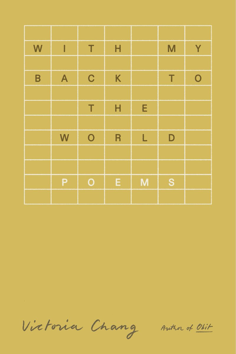 Check out the #firstlines of Victoria Chang (@VchangPoet)’s new poetry collection, With My Back to the World (@fsgbooks), in our new issue: at.pw.org/PageOneMJ2024 #PageOne
