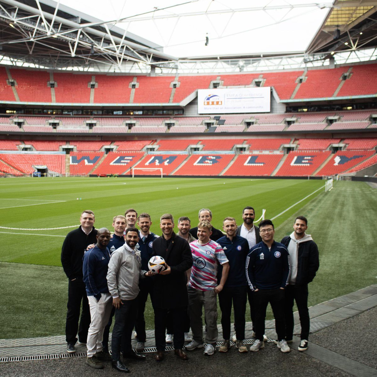 The Euros will be a tournament for everyone, guided by respect, fairness, tolerance, inclusion and diversity - a home match for Europe. Great to speak with the @FA, @StonewallFC, @WeAreTheFSA & @ThomasHitz at Wembley about Germany's preparations for #EURO2024.