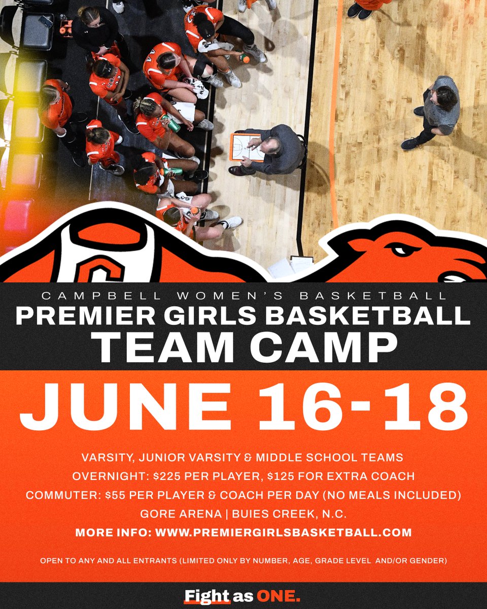 Camp season is approaching! 👏 Sign up for our team camp - available to varsity, JV and middle school teams - at PremierGirlsBasketball.com #SweatAndServe | #RollHumps 🐪🏀