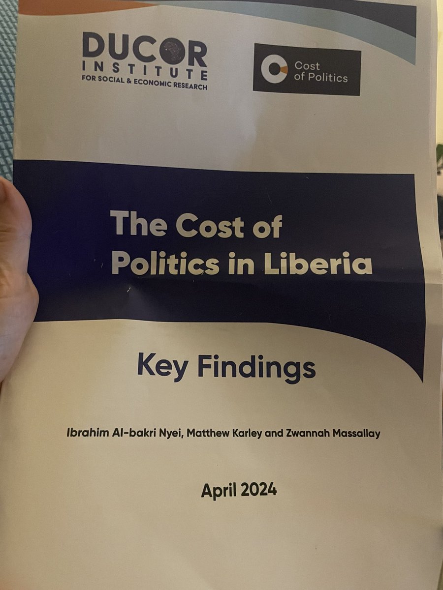 Great to see the 🇬🇧’s <a href="/WFD_Democracy/">Westminster Foundation for Democracy (WFD)</a> playing such a key role in the launch of ‘The Cost of Politics in Liberia’ report today. Incredible that successful candidates in last yr’s elections spent an average of US$243,125 each to win - with obvious consequences for diversity.