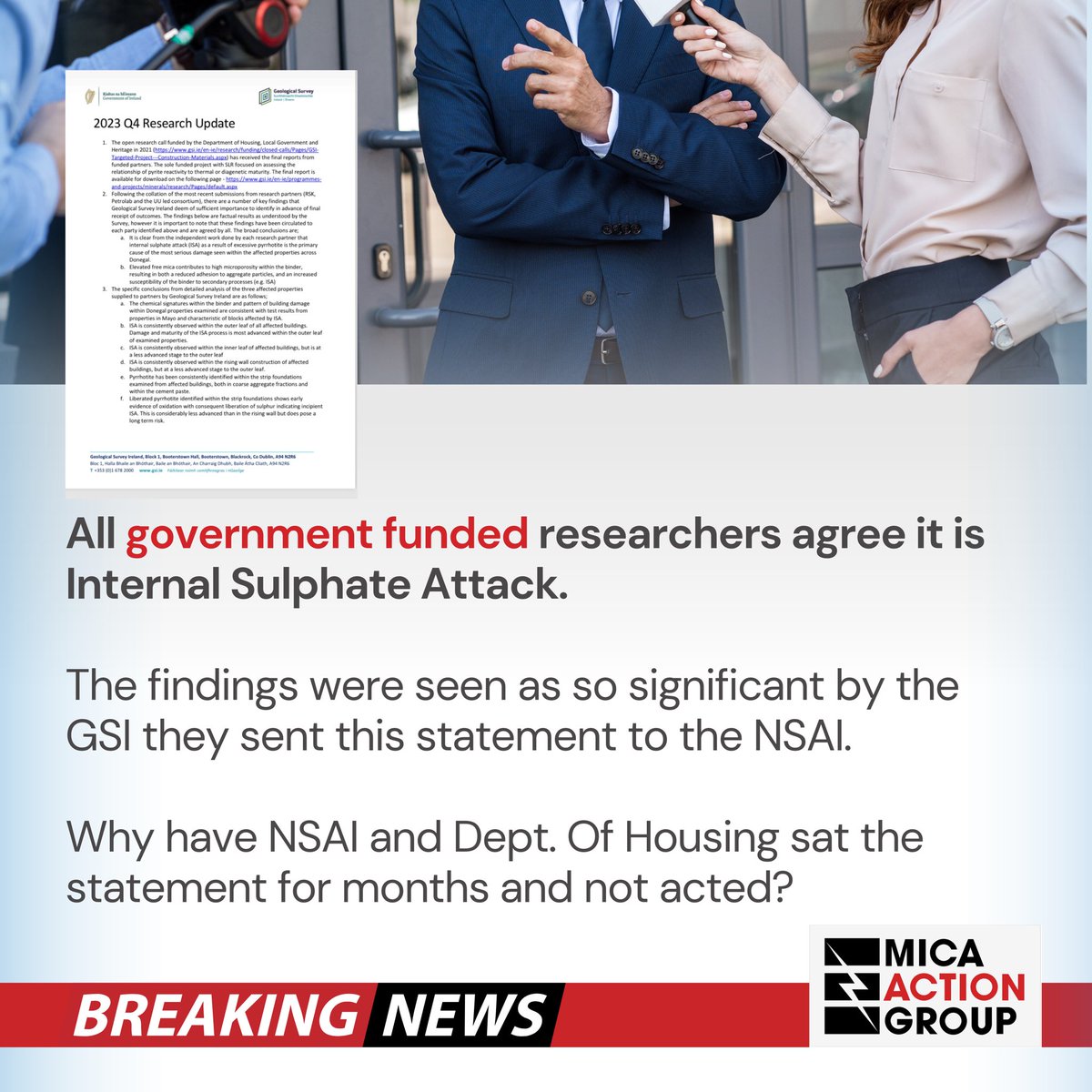 mag_justice's tweet image. 🎥facebook.com/share/v/2z6hf2… 

The Gov. had evidence from research partners showing Internal Sulphate Attack is in all elements including. Founds.

#DefectiveConcreteCrisis
#ScienceDenial