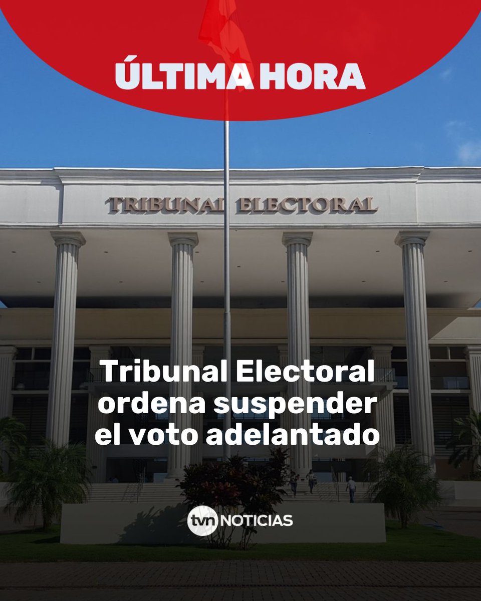 🔴#ÚltimaHora El Pleno del Tribunal Electoral acoge la decisión de las autoridades de las mesas especiales de suspender el proceso del voto adelantado por Internet.