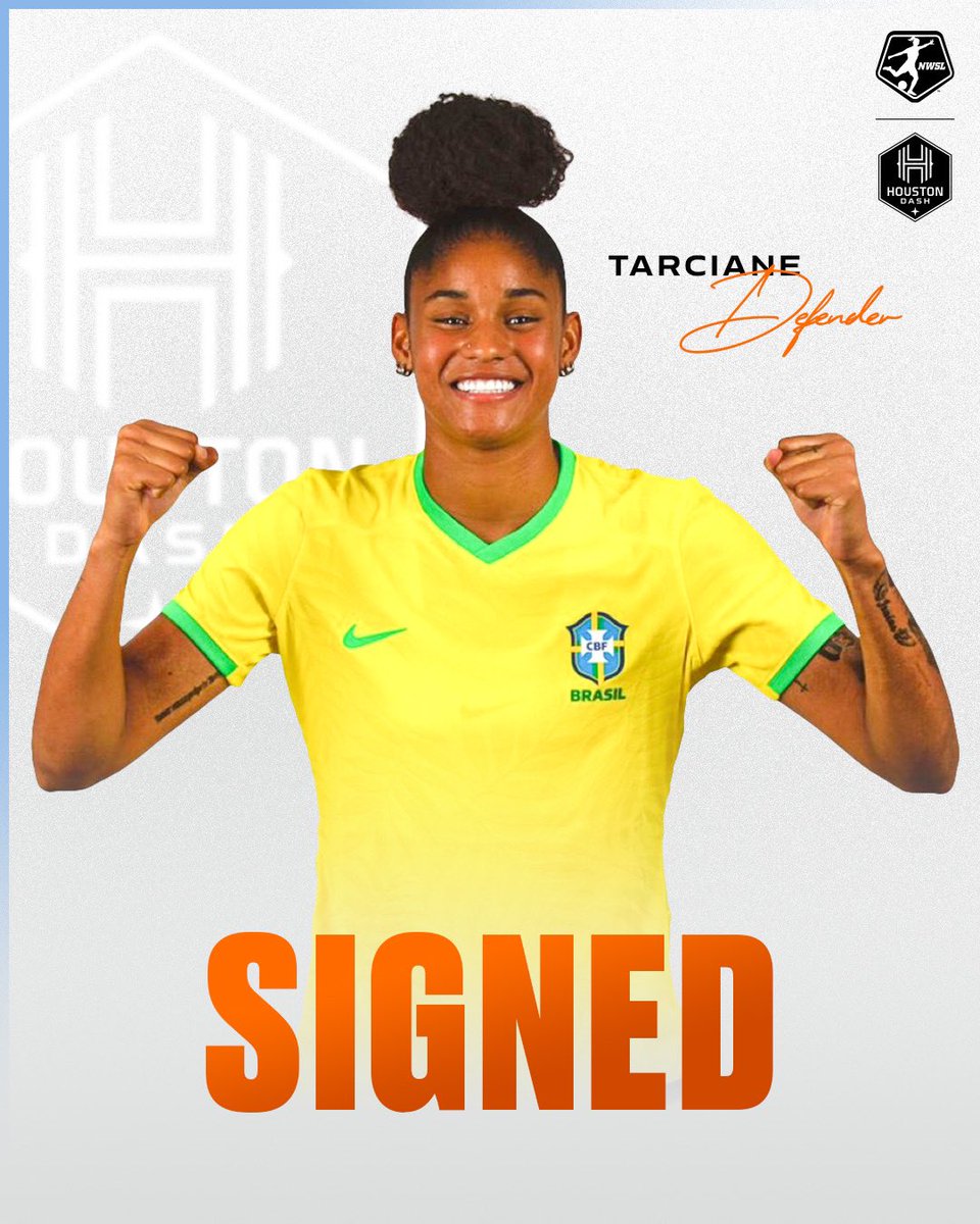 NWSL's tweet photo. The @houstondash have signed Brazilian defender, Tarciane!

Welcome to the League! 🧡 https://t.co/KYhazd7RHQ