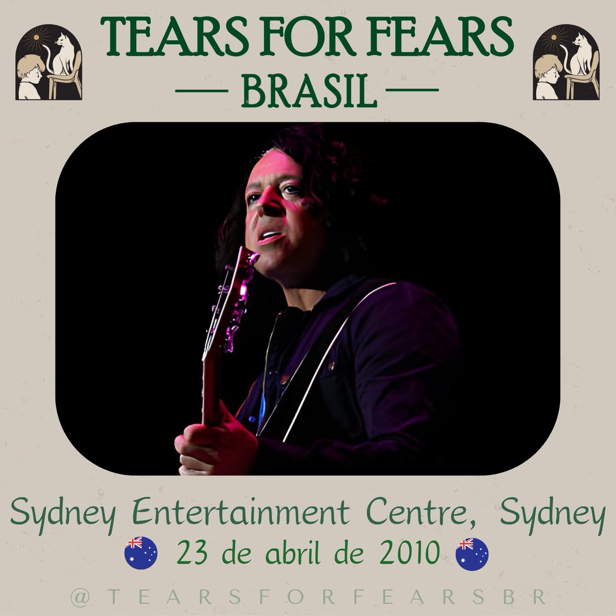 Registro do fotógrafo Graham Denholm em show na Austrália em 2010 durante turnê conjunta do Tears for Fears com o Spandau Ballet.

#TearsforFears #RolandOrzabal #CurtSmith