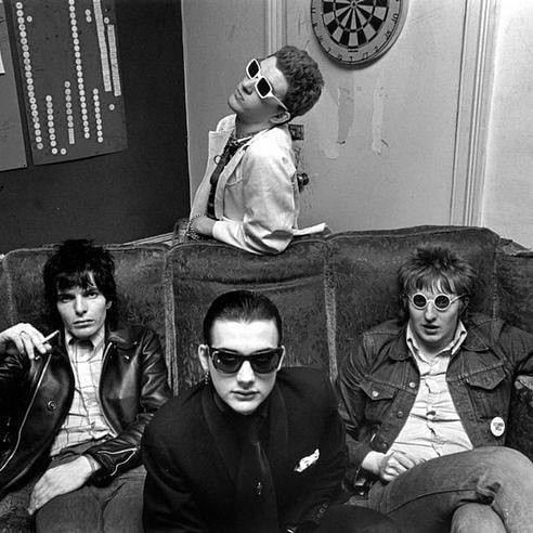 The Damned, backstage at The Roxy Club, London, 1977. Photo by Peter Marlow. #TheDamned #70s #punk #newwave #postpunk #rock #musicphoto #rockhistory