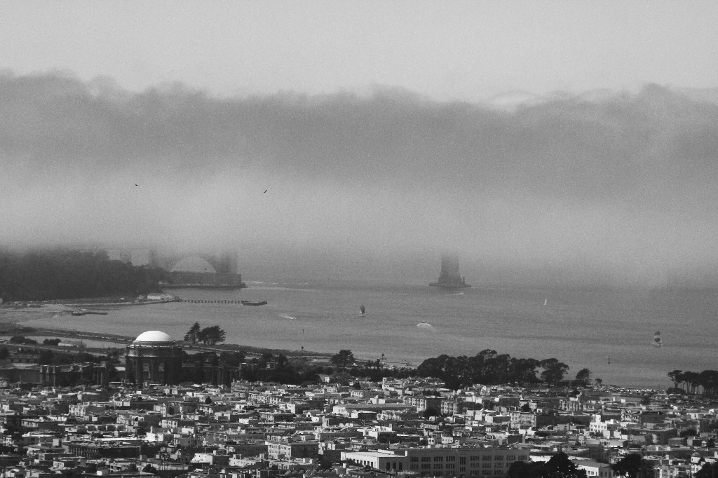 FototakerTony's tweet photo. Do you know my friend @KarlTheFog_ who lives practically #yearLong in #myHometown #SanFrancisco? Lives there more during the summers than the winters, BUT as a kid I remember days #soFoggy I couldn't see the cars parked on the street from my #frontDoor! Really!
#SFBay @SanFrancisco @KarlTheFog #SFfog #laNiebla #westCoastLiving #elBlancoyNegro #BlackNwhite