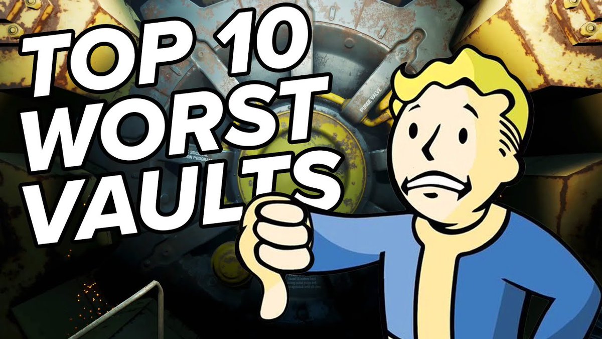 Fallout expert Andy with the Top 10 Worst Fallout Vaults Ranked From Least to Most F***ed Up ⚙️⚙️⚙️ youtu.be/vNT2DUwAOQo
