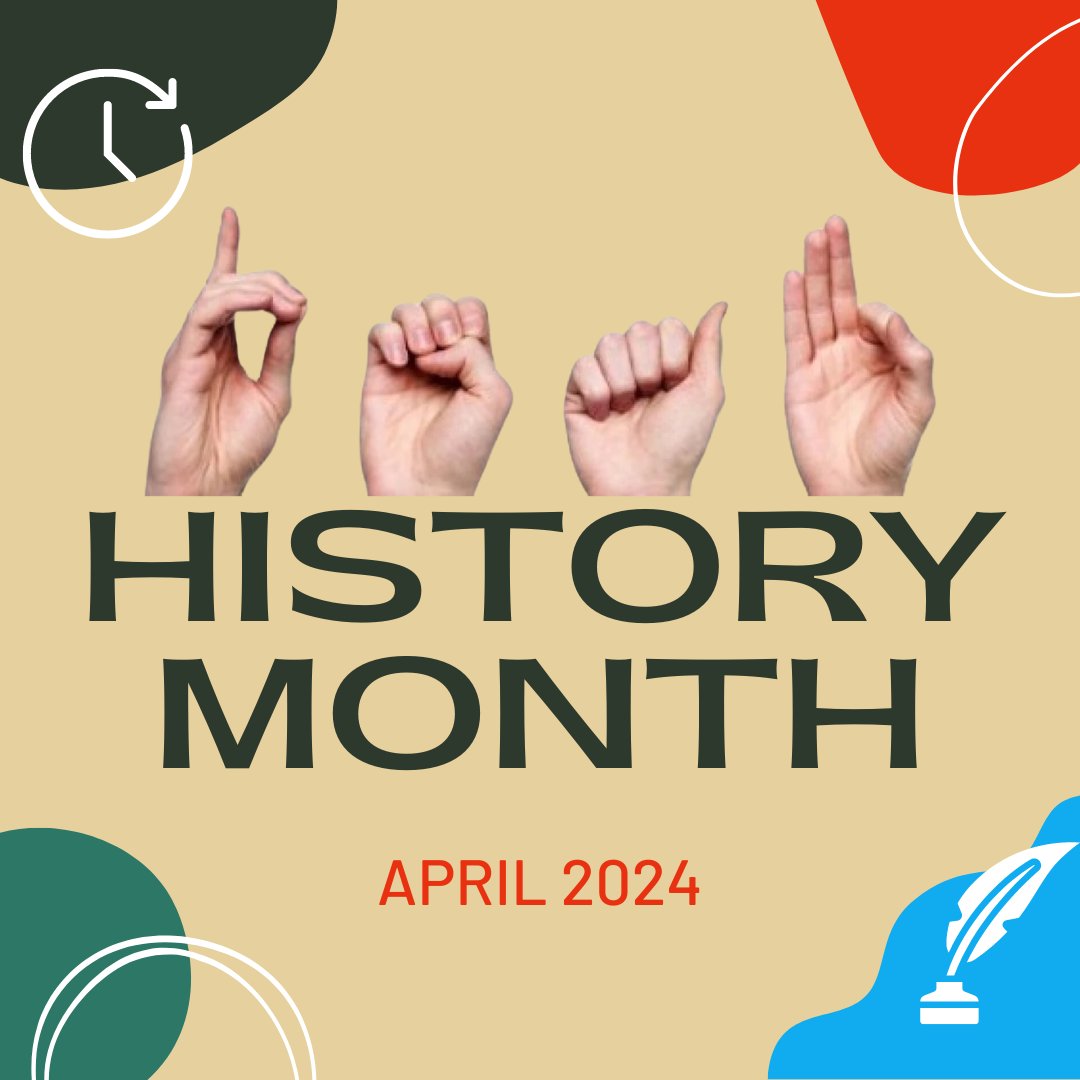 In April, we celebrate Deaf History Month. Originally celebrated March 13- April 15th, the month is dedicated to the culture and milestones of the Deaf community. #Deaf #DeafCulture #DeafHistoryMonth
