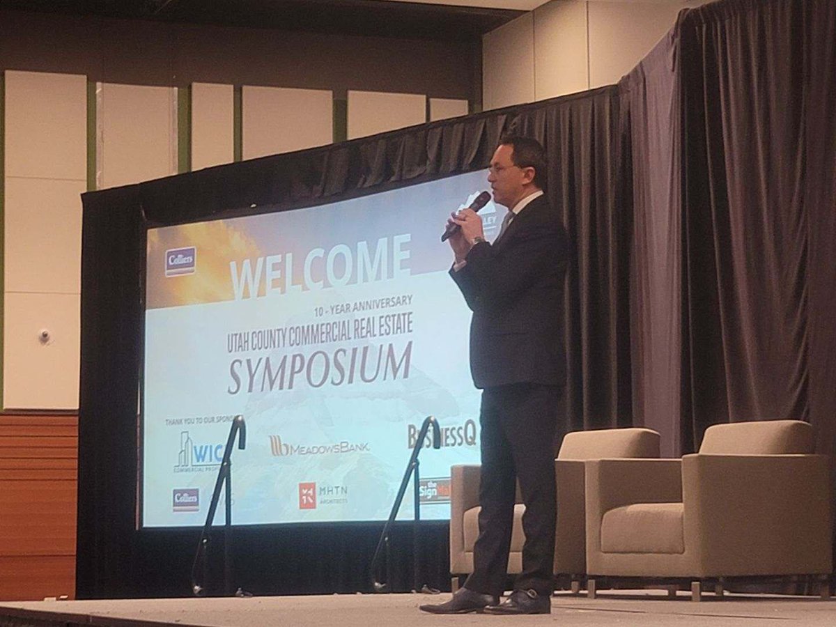 This morning was the Utah County Commercial Real Estate Symposium, with this being the 10 year anniversary of conceiving & holding this event - bringing together community & business leaders to discuss our dynamic market. Special thanks to our great partner, Curtis Blair, CEO &