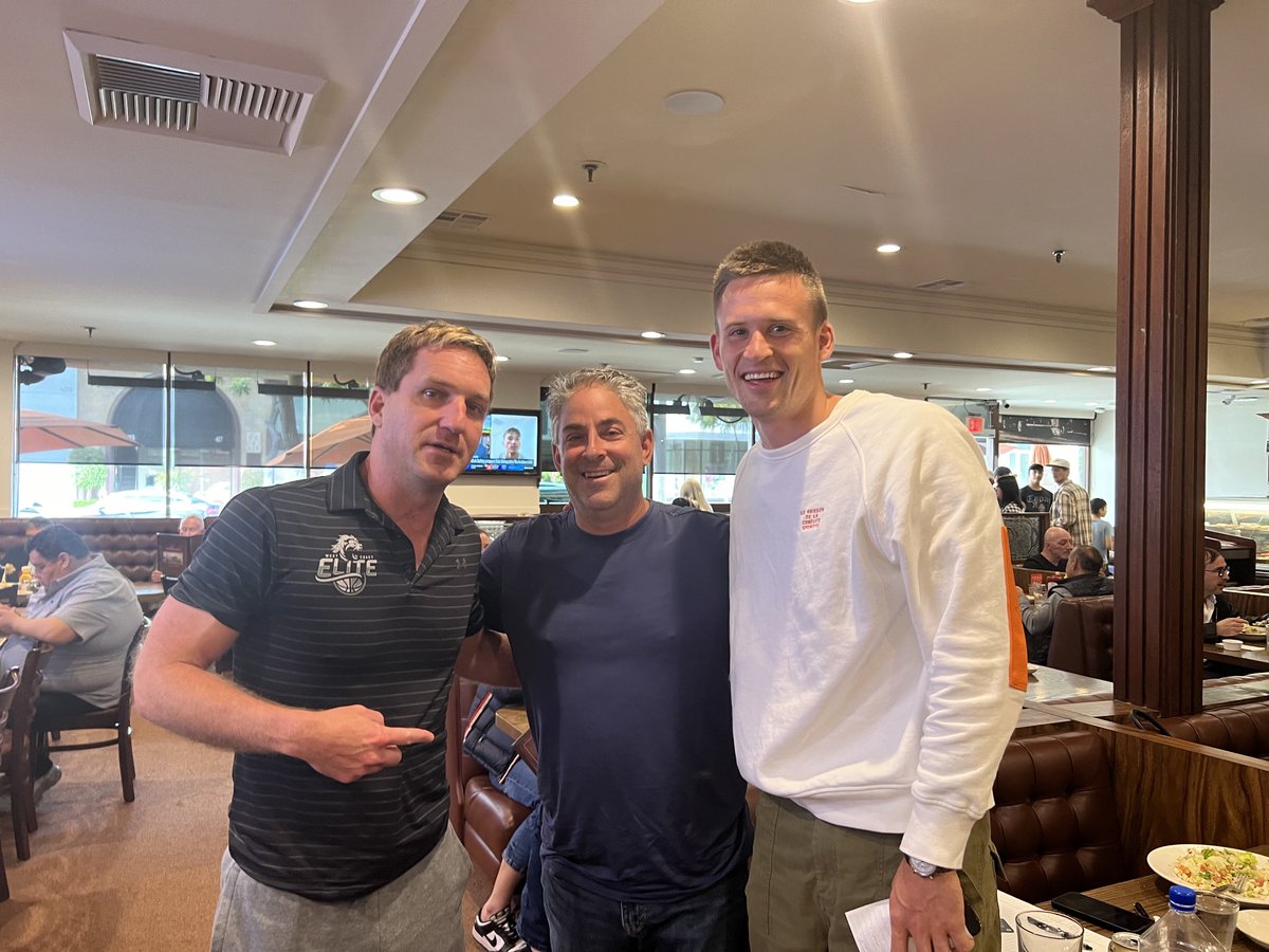 Great meeting today with Global sports power broker Dan Shell and sports guru Jordan Gazdik at Nate’n Al’s Beverly Hills. Excited to announce some of our High School Basketball televised collaborations shortly. We are just getting started…