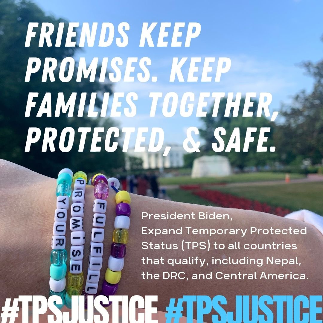Legal aid organizations and unions are collaborating to host TPS clinics for workers across the nation. Our communities are there for one another. @POTUS, we're here for you too, be there for us. Deliver #TPSjustice today!