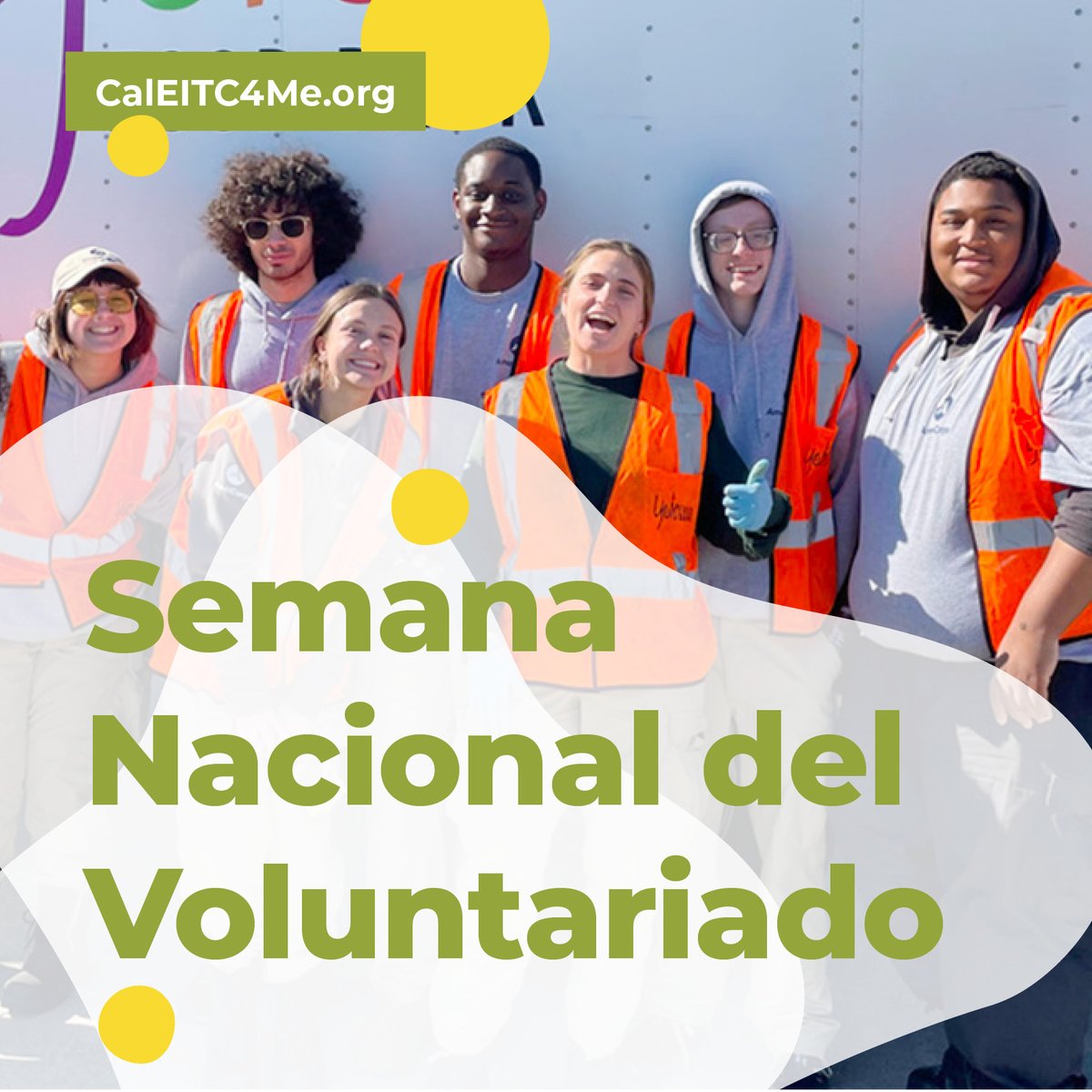 Esta la Semana Nacional de Agradecimiento a los Voluntarios. ¿Sabías que si ganas menos de $57,000 al año puedes recibir la ayuda de un preparador de taxes a través del Programa de VITA? Más información, visita caleitc4me.orgﬁleyourtaxes/. #CalEITC4Me, @CalEITC4Me