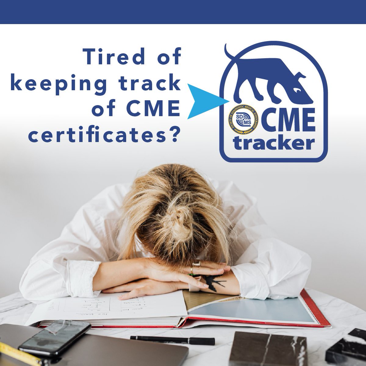 TheSDMS's tweet photo. The #SDMS #CME Tracker logs and transmits all SDMS-approved CME credit activities to the #ARDMS, #ARRT, and #CCI. Just provide your registry number(s) in your SDMS profile and the SDMS CME Tracker does the rest for you. Learn more: https://t.co/tPsXpeDi10 https://t.co/ajylTeP1Yp