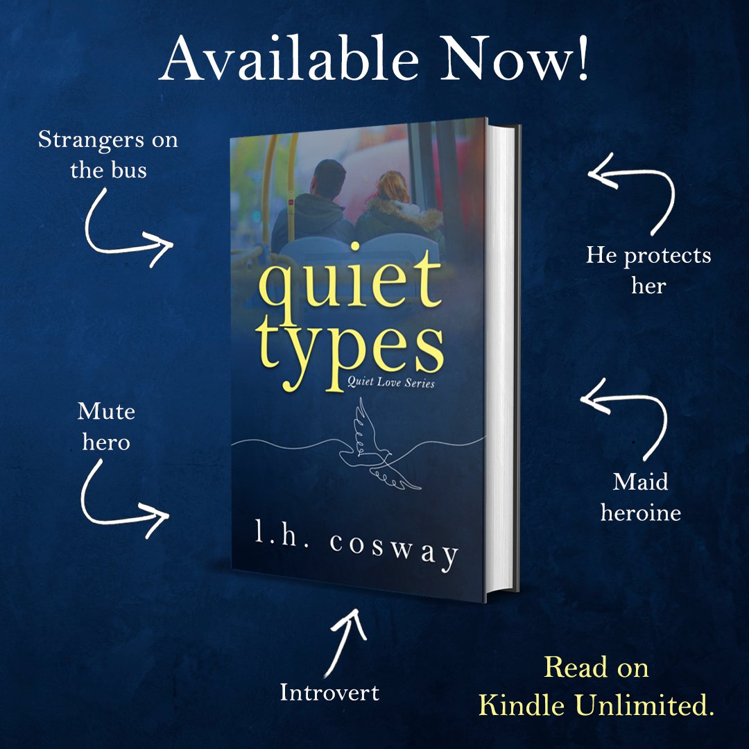 🌟 #NewRelease! 🌟 Shay Riordan notices her the very first time he takes the bus. She’s captivating, a beauty who moves through the world like no one else can see her, but she’s far from invisible to him.. QUIET TYPES by L.H. Cosway is NOW LIVE!! 💙💛 + amzn.to/43tNHkP