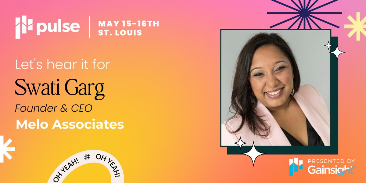 We are excited to announce that Founder and CEO, Swati Garg, will be speaking at <a href="/GainsightHQ/">Gainsight</a>'s 2024 Pulse conference in St. Louis next month!

Join her Wednesday, May 15th at 11:45am CST for 'The 4 Essential Elements to #Hiring Right'.

#customersuccess #cs #pulse2024