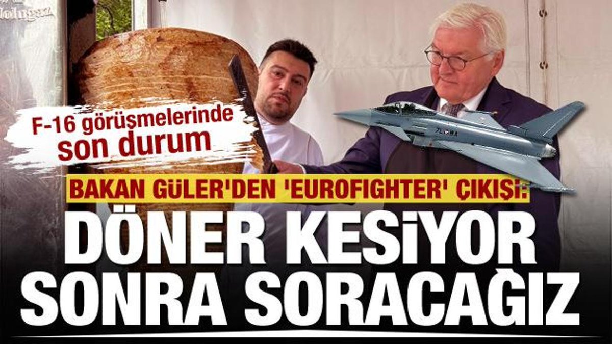 🔴Milli Savunma Bakanı Yaşar Güler, Eurofighter ile ilgili Almanya Cumhurbaşkanı Frank-Walter Steinmeier ile bir görüşme olup olmayacağına ilişkin soru üzerine ; 'Adam döner kesiyor, döner işi bittikten sonra soracağız' dedi..😅😅😅 Iyi laf sokmuş valla ..😅
