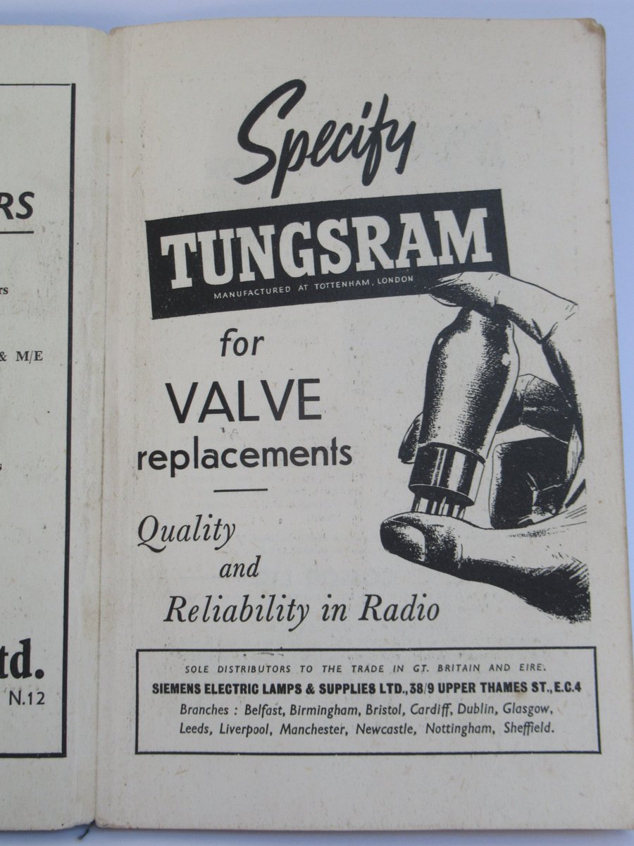 Gwefr's tweet photo. Wireless in Wales, a recent addition to our collection is this textbook from 1941. It gives some great practical descriptions of the workings of radio receivers. Cost three shillings and sixpence! https://t.co/HKCkIznDe6