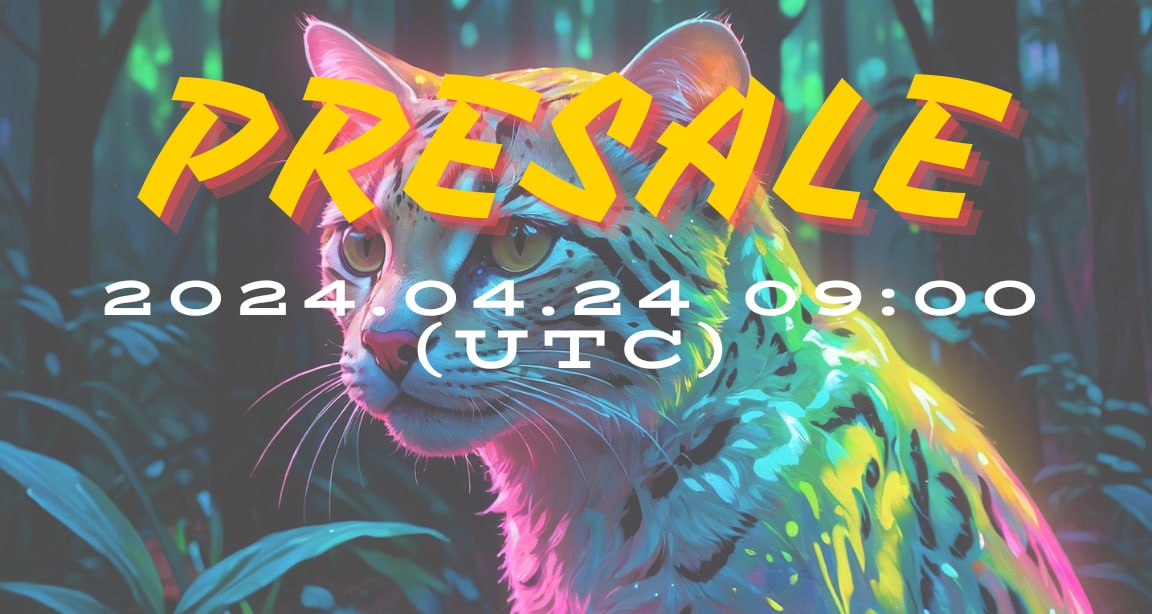 Welcome to the upcoming presale! Ocelot Cat will randomly AirDrop 50M #OCAT tokens to 250 individuals.
1: Rt+Follow+Like
2: Tag 2 Frend
3: Comment your SOL wallet address 
Distributed on May 18th
Link presale on pinksale: pinksale.finance/solana/launchp…
#ocat #memecoin #Airdrop #Bitcoin