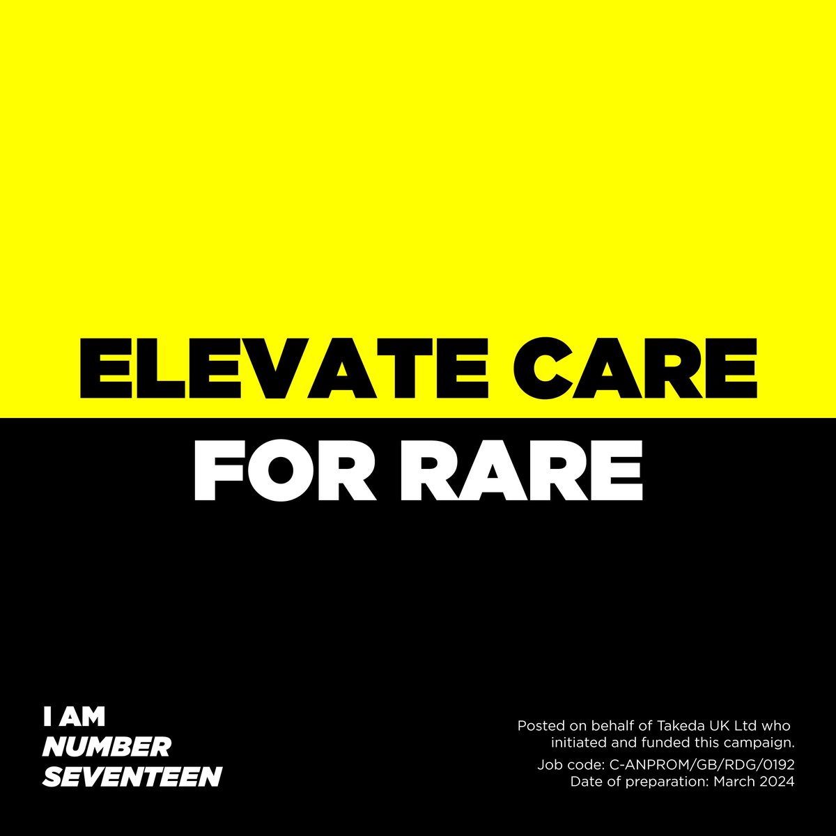 Will you help us, raising awareness for Rare diseases 
#ElevateCareForRare ##IAmNumber17