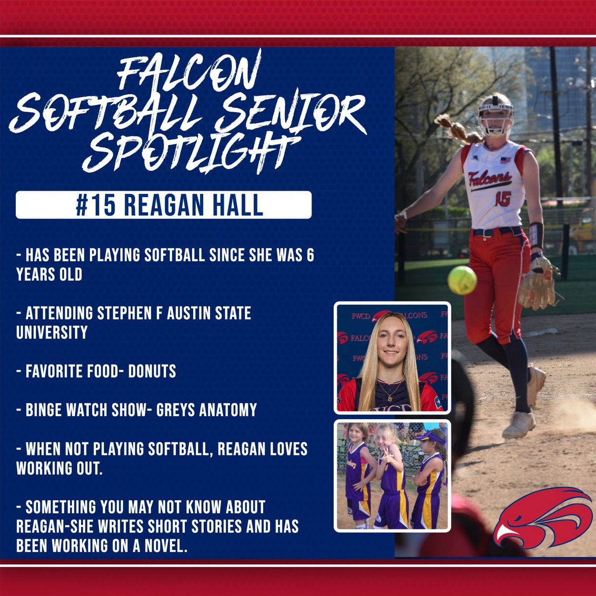 Next up, our Dr. Pepper-drinkin' pitcher/outfielder, #15 Reagan Hall!!! #LEAD #FWCD #FlyHigher
