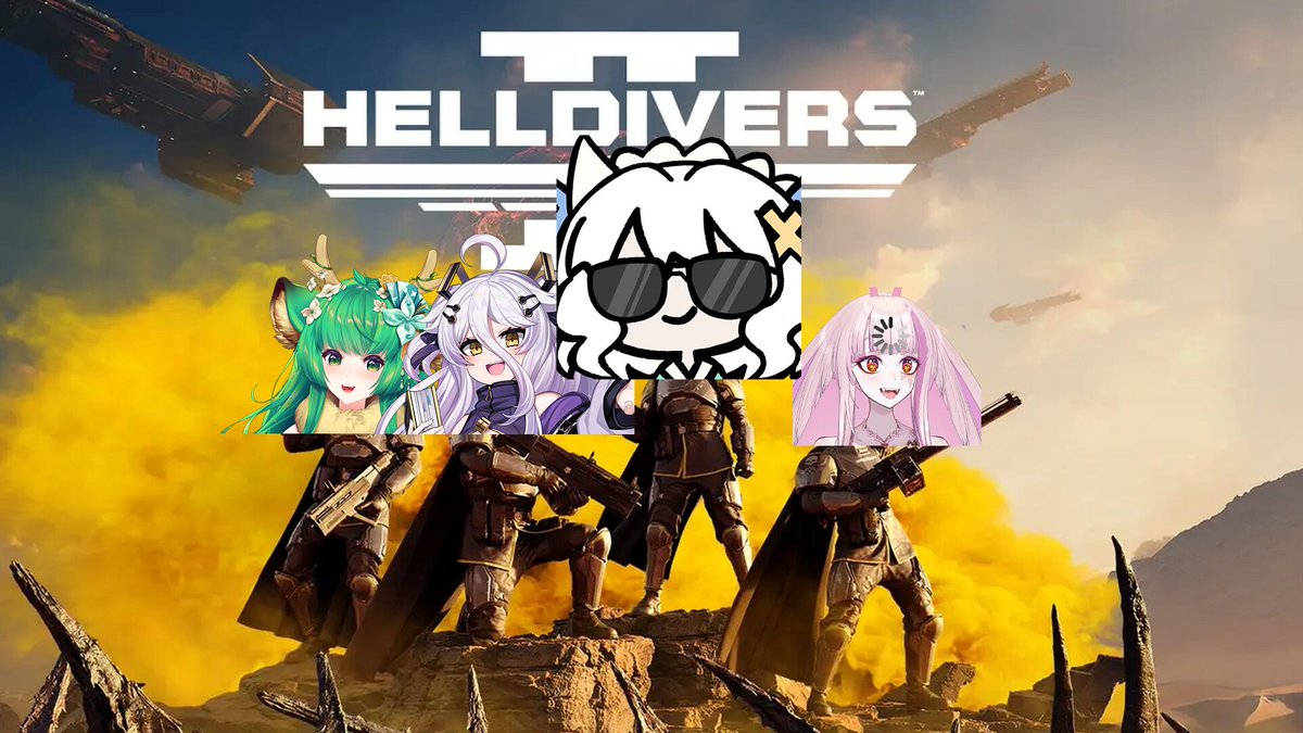 Ding dong! Democracy delivery!!! I'm playing Helldivers 2 for the first time and I'm playing with Henya, Haruka, and Matara!!🔫✨ Squady goals probably See you then!👻✨ ➡️youtu.be/LHWxwkTNvOE