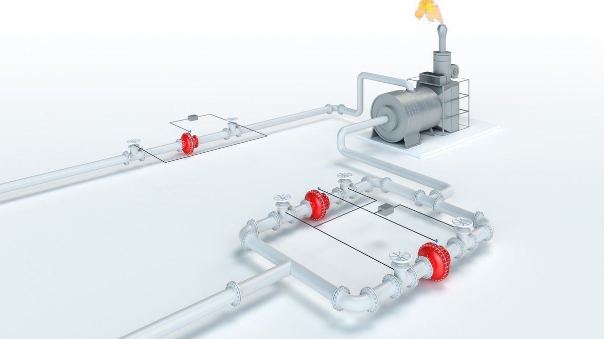 FA-I-T Temperature-monitored deflagration flame arresters in the feed line to the exhaust air combustor at the maximum allowable distance from the operational ignition source and in parallel for the sake of availability for servicing or emergency transfer.

#manufacturinghour