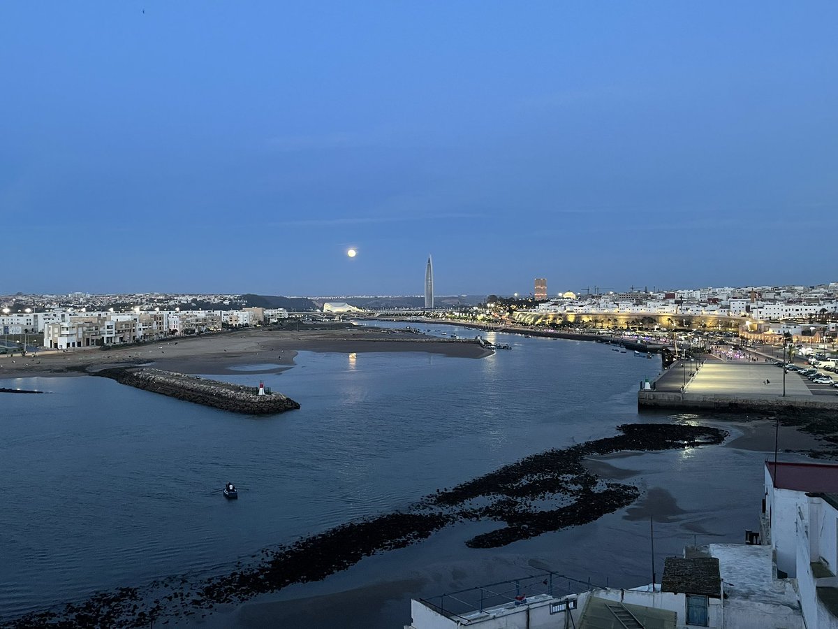 Incredible full moon above Rabat