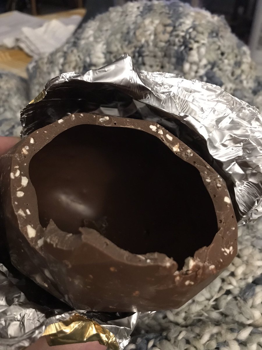 Watching #AldisNextBigThing It’s made me want chocolate so I opened my final Easter Egg. A Toblerone one. I am not disappointed.