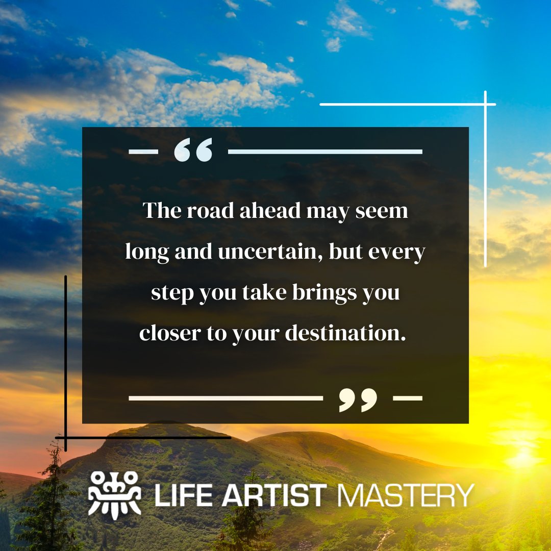 The road ahead may seem long and uncertain, but every step you take brings you closer to your destination.

#journeyoflife #trustthejourney #patienceiskey #mindfulness #personaldevelopment #anxietyhelper #anxietytips #overcomeanxiety #getunstuck  #midlifecrisis