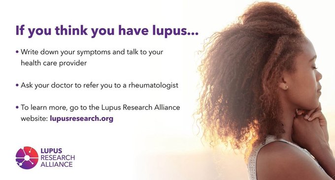 Rt @LupusResearch:'No single test can determine whether a person has lupus. The doctor will look at the entire picture — medical history, symptoms, and test results — to determine if you have #lupus. Here are a few ways to prepare for your visit with your health care provider.'