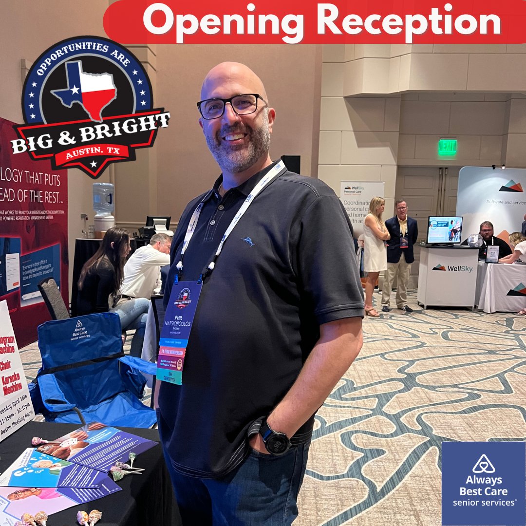 Always Best Care Tacoma owner, Phil Natsiopoulous, checking out the branded marketing materials at the Always Best Care Conference. 

#BiggerAndBrighterInTexas #AlwaysBestCareConference #Austin #ATX #Conference #SeniorServices #IndustryNews