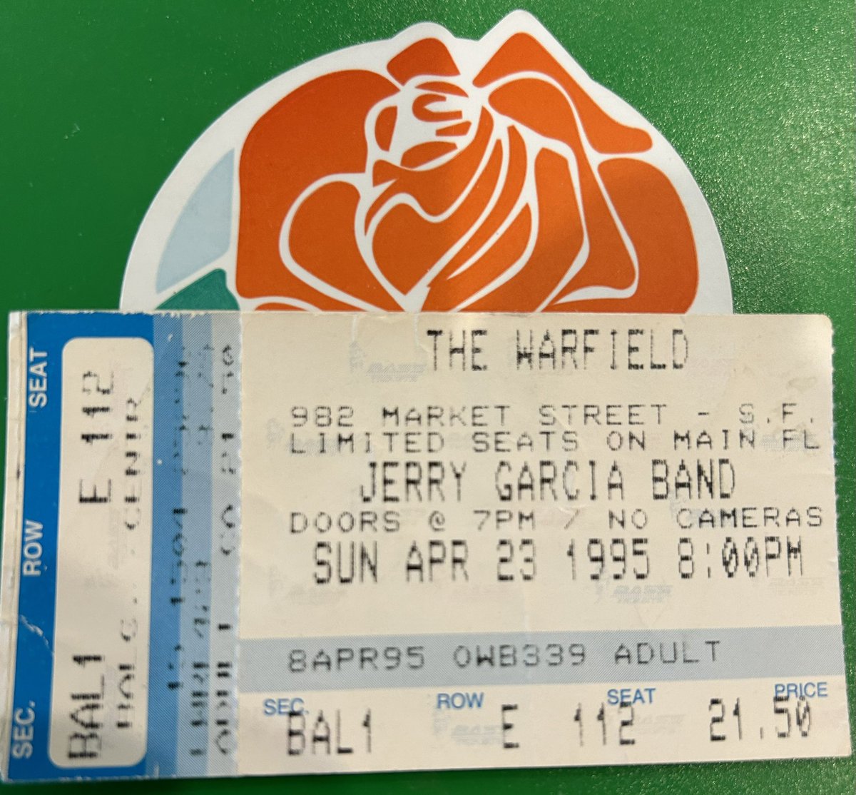 TheJohnMaher's tweet image. By sheer happenstance, I attended the last JGB show 29 years ago today. 😢 #JGB #jerrygarcia #jerrygarciaband