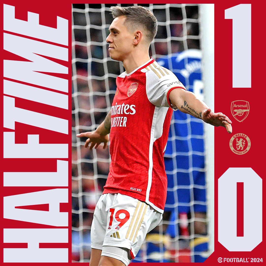 Arsenal's tweet photo. On top at the break - let's lock this off, Gunners 👊 https://t.co/wN0MSO9EI9