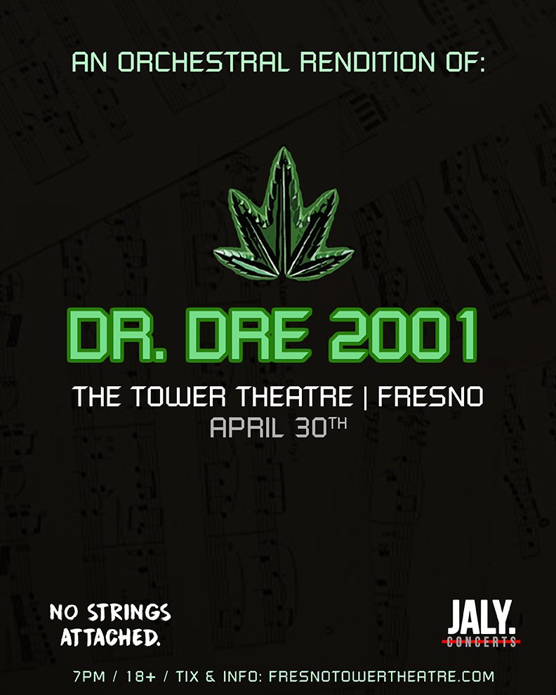 Coming to the Tower Theatre next week! No Strings Attached presents an orchestral rendition of Dr. Dre 2001- tickets still available towertheatre.ticketsauce.com/e/no-strings-a… Promo code: STILLDRE50- BOGO for front row seats FORGOTABOUTDRE50- BOGO for back row seats LOLO15- 15% off order