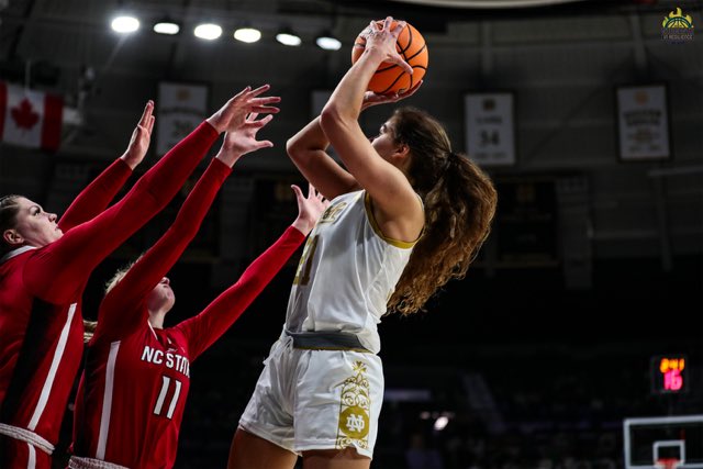 stock is rising 📈 @maddy_westbeld now ranks 8th in program history for number of single-season rebounds, double-doubles and career rebounds