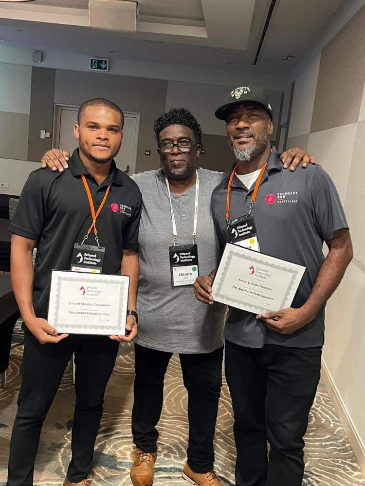 Distillery Manager Devon Date presented at the at The Alcohol School Seminar hosted by @LBDS_Distilling in St Lucia last week. 

Joining him on the trip over were Process Operators Vincent Samawano and Jason Fletcher.