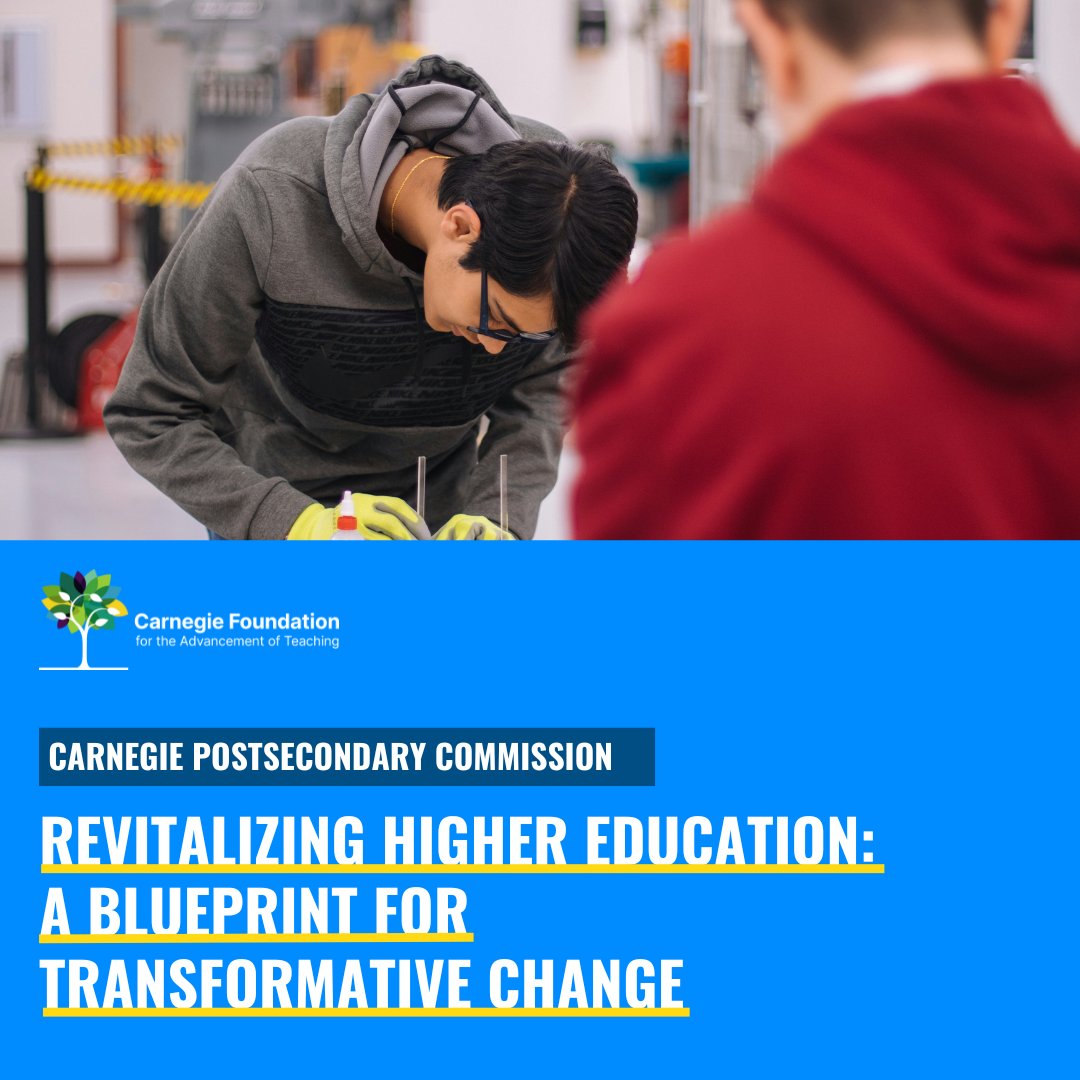 As co-chair of the @CarnegieFdn Postsecondary Commission, I'm proud to present our latest paper, which advocates for outcome-driven, accessible education that connects learners with career opportunities. bit.ly/4b5kXS6
