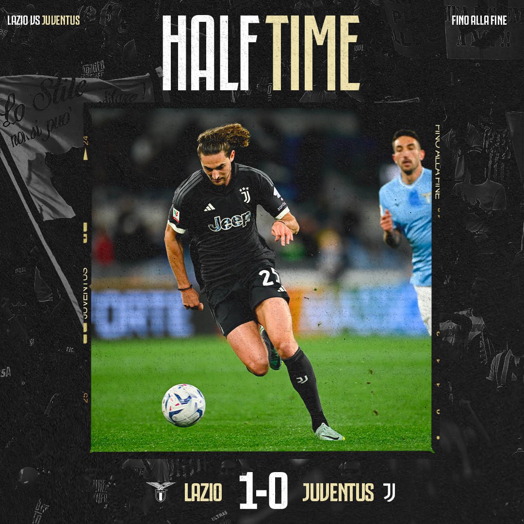 HT | ⏳ | Down at the break, but still ahead in the tie. #LazioJuve #CoppaItaliaFrecciarossa