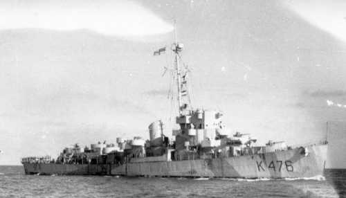 Captain class frigate HMS Gould (K 476): Laid down 23.04.42.