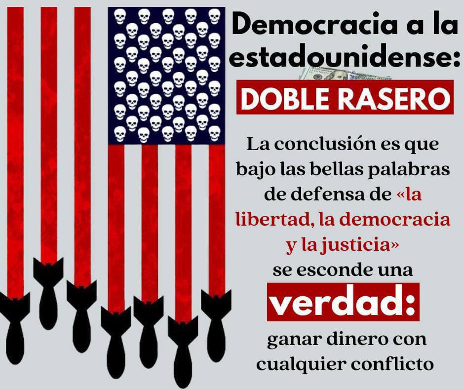 Democracia a la estadounidense: doble rasero ❗️En el último informe del Departamento de Estado de Estados Unidos sobre la situación de los derechos humanos en el mundo en 2023, los estadounidenses vuelven a enseñar al mundo entero cómo 'proteger' los derechos humanos.