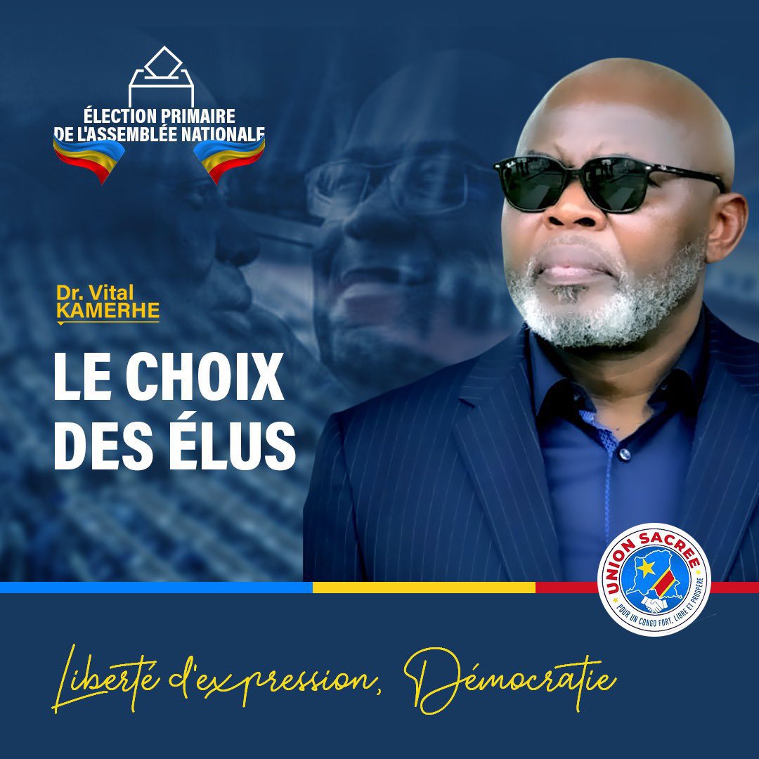 #RDC Félicitations à l'honorable Vital Kamerhe. Cette victoire marque le début d'une nouvelle ère caractérisée par la compétence, l'intégrité et un engagement indéfectible envers la prospérité collective. Le temps est venu pour l'Assemblée nationale d'être dirigée par un leader