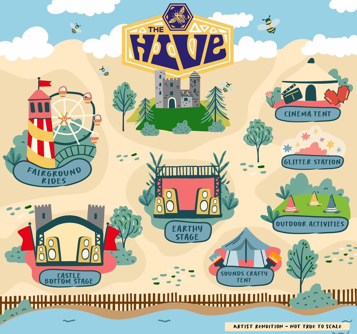 The HIVE 🐝 

2 super cool stages - theatre, circus, music PLUS….a BATTLE!!! 

Fairies 🧚 v Superhero’s 🦸‍♂️ 

Who will triumph?!?! 

Also…silent discos, crafting, a cinema and fairground rides 🎪🎡🎠

🎫 bit.ly/LittleLindi2024 #LittleLindi #KidsFestival #FamilyFestival