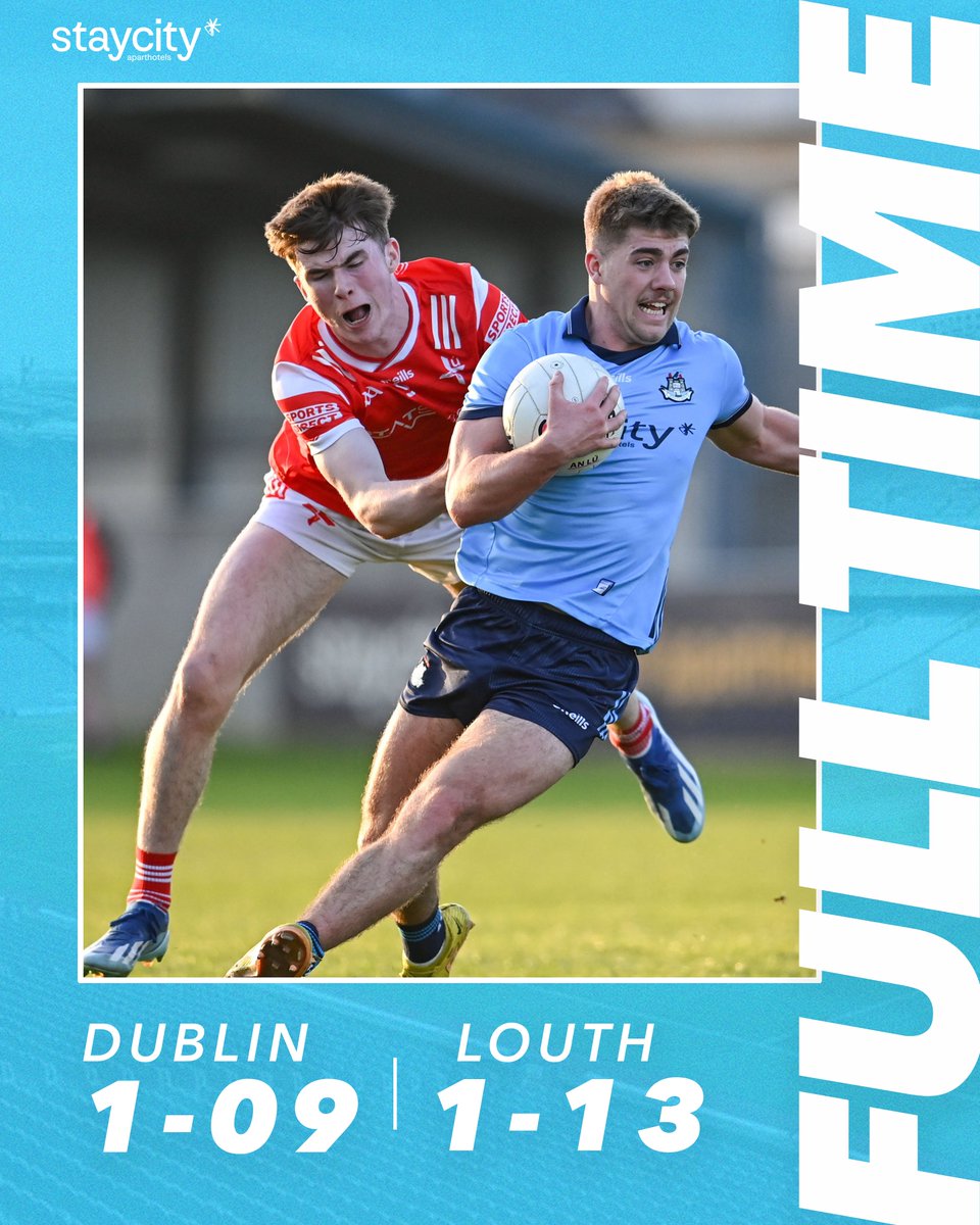 It's all over here and our U20 Footballers are defeated by Louth in Eirgrid Leinster Semi-Final 👕 #UpTheDubs