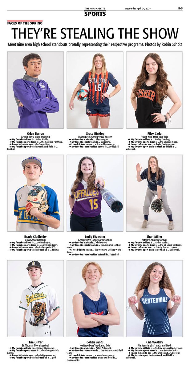 ngpreps's tweet photo. Coming in Wednesday's @news_gazette: A full page spotlighting area athletes from @ArcolaAthletics, @mshsathletics, @FisherBunnies, @VGBlueDevils, Georgetown-Ridge Farm, @A_C_S_athletics, @STMoreAD, @Heritage_CUSD8 and @CHAR_GERS https://t.co/PIQ4c2ppFs