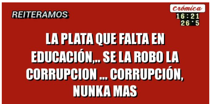 palafreddy2's tweet photo. #MarchaUniversitaria

LA PLATA QUE FALTA EN:
- EDUCACION PUBLICA
- SALUD
- SEGURIDAD
- JUSTICIA
- JUBILACIONES
- SERVICIOS PUBLICOS

No tengas dudas.. se la Robó La Corrupción.

#YoVoy PLAZA DE MAYO
@GordoDan_ @tipitoenojado @viejogarca @neuramedia https://t.co/SLchOYgmND