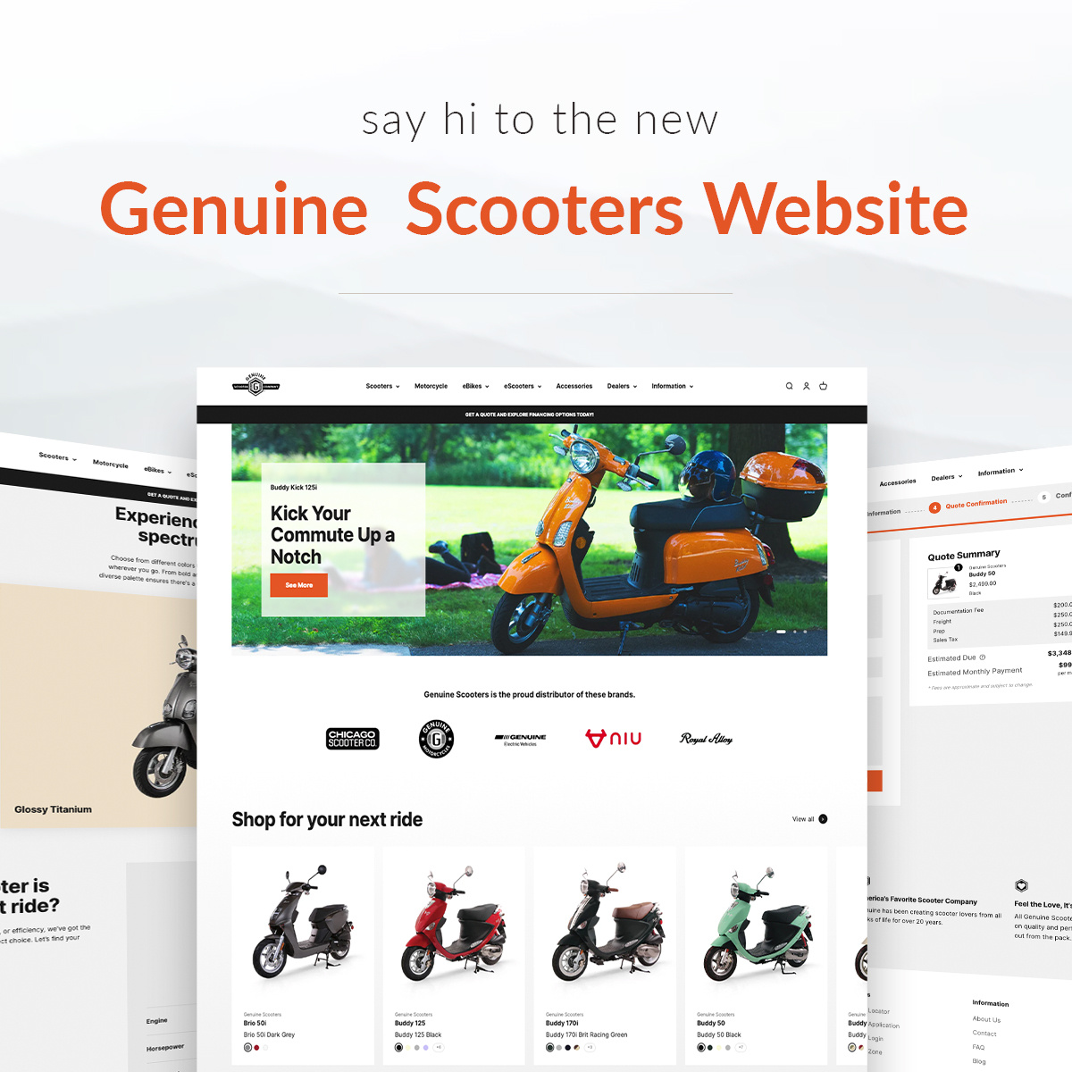 We're excited to announce that the new Genuine Scooters website is LIVE! Loaded with lots of information to make your buying decision easy, compare models online and request a quote today! 
#genuinescooter #genuinescooters #scooters #twowheels #fun #ridegenuine #website #newsite